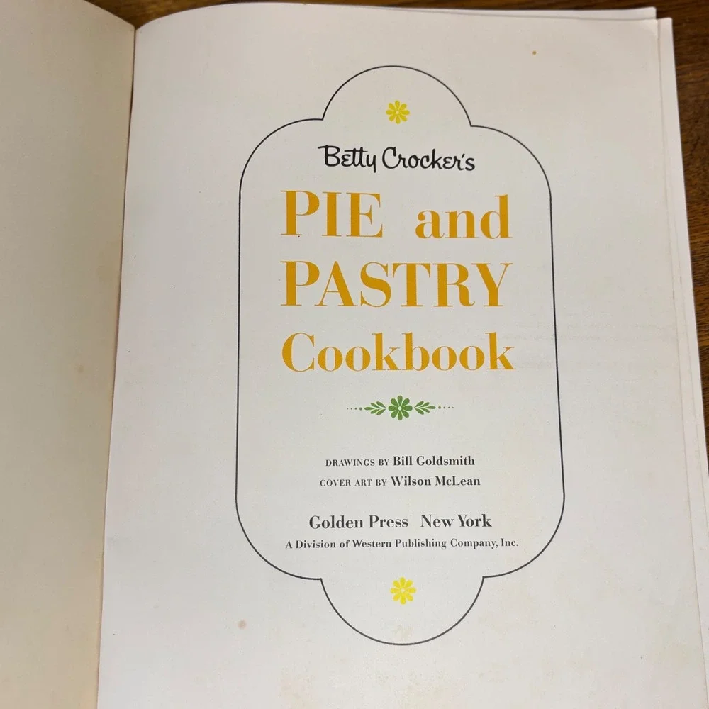 Vintage Betty Crocker Pie and Pastry Cookbook 1968 Softcover
